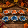 Handmade Clay Diyas(6 pc set)