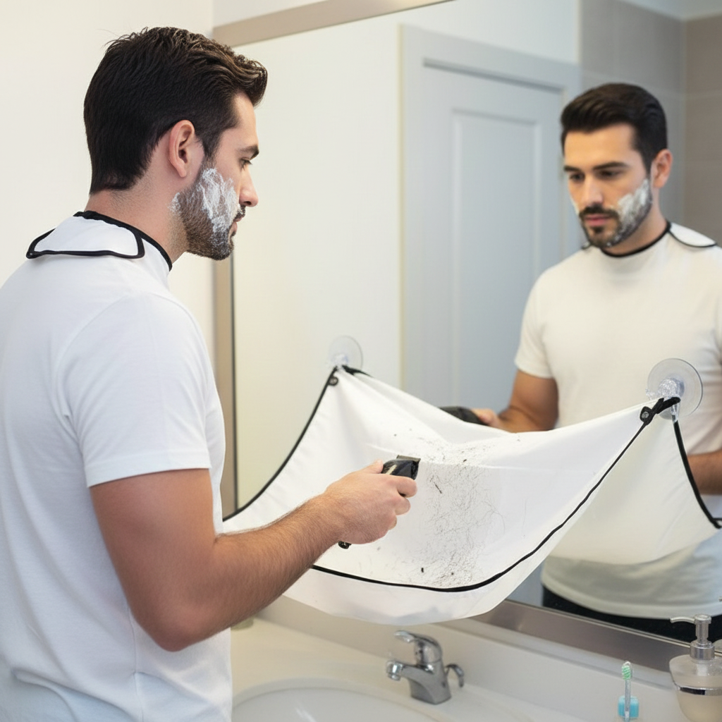 Beard Apron Hair Catcher Bib for Shaving & Grooming
