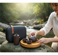 Portable Kung Fu Tea Set With A Portable Travel Bag (Set Of 6pcs)