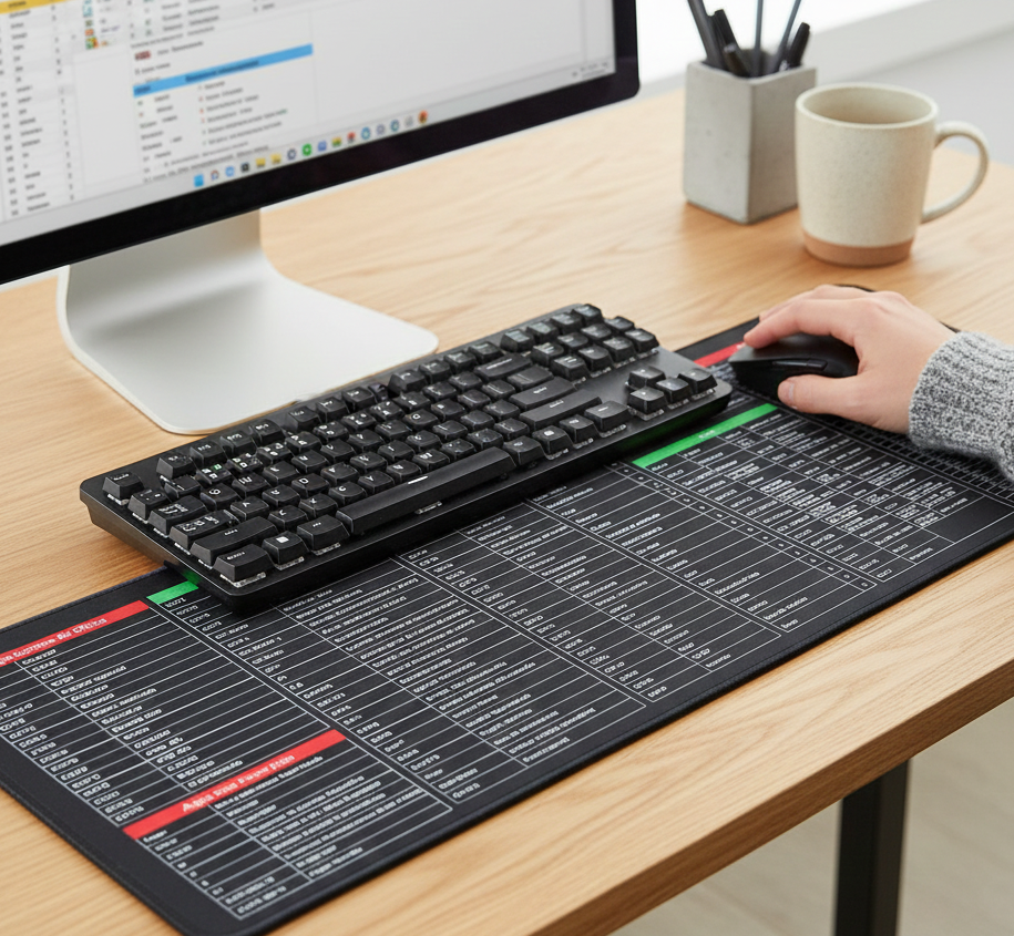 Shortcut Keyboard Mat Mouse Pad