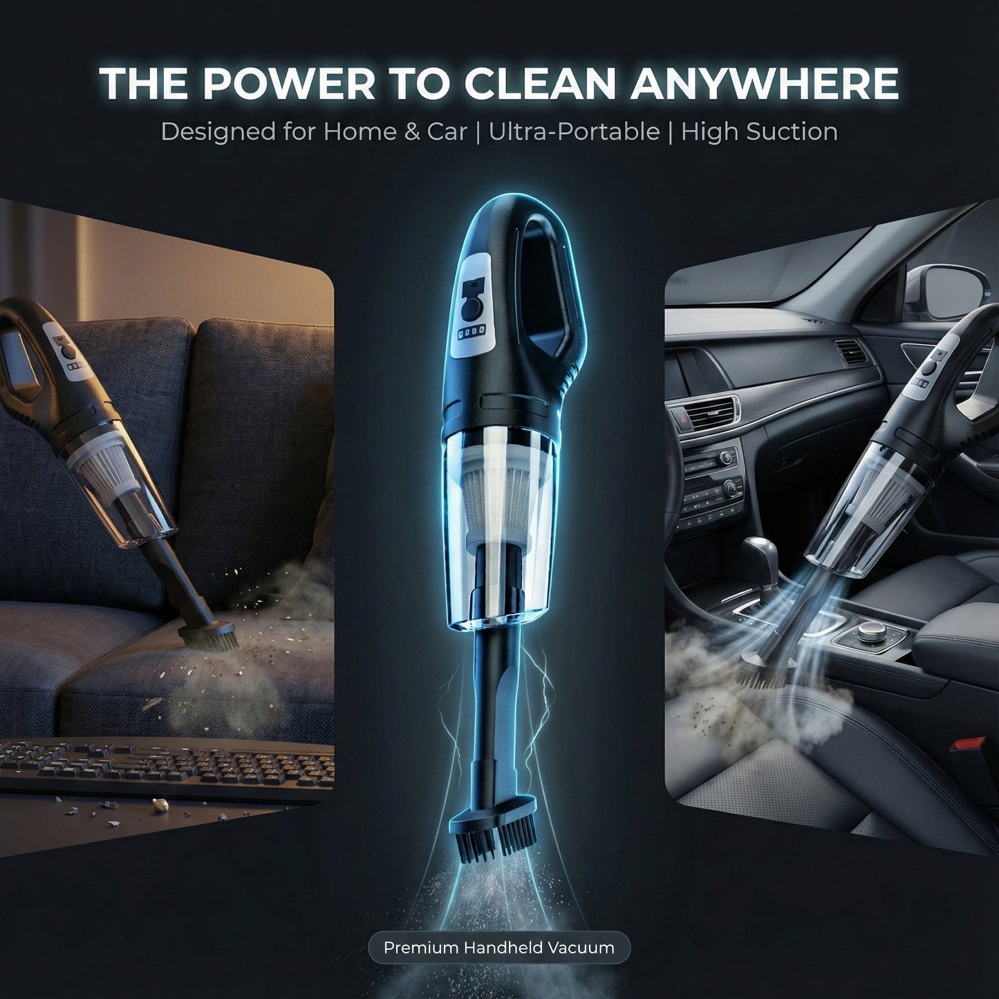 Wireless & Handheld Car Vacuum Cleaner Wukusy