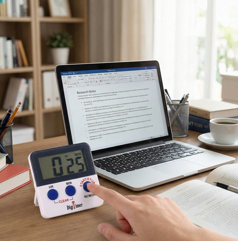 Digital Kitchen Timer with Alarm & Magnetic Stand
