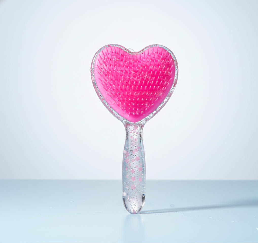 Heart Shape Hair Brush Massage Shower Comb (1 Pc)