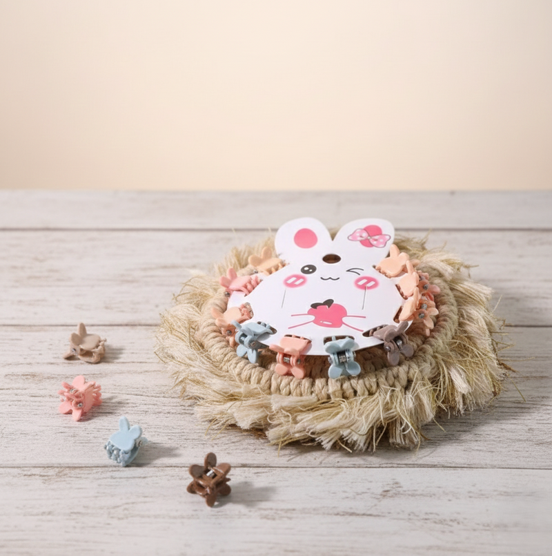 Mini Claw Hair Clips Set For Girls