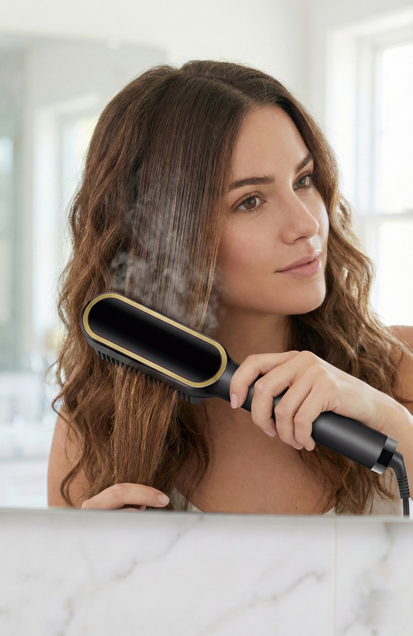 HQT-909B Hair Straightener Brush