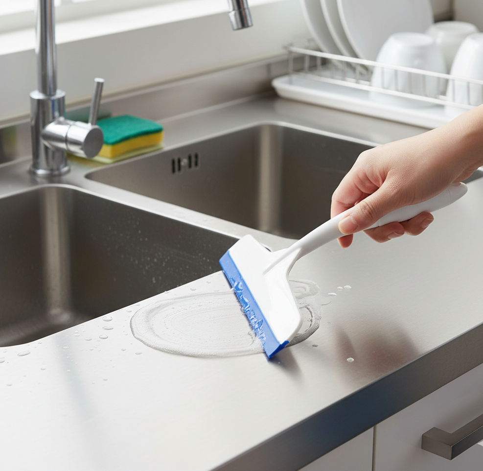 Plastic Kitchen Wiper (White  1 Pc)