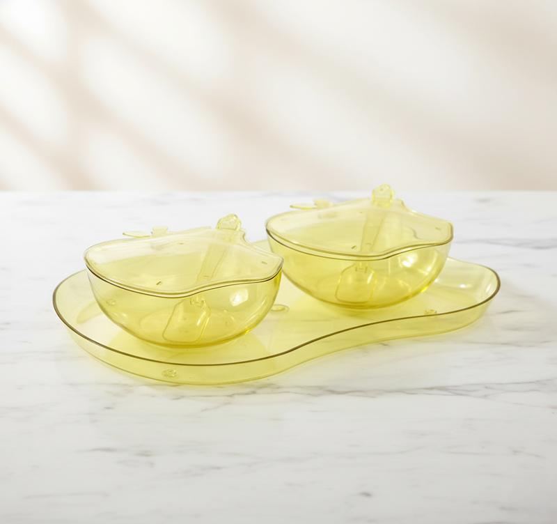Apple Shape Snack Serving Tray Bowl