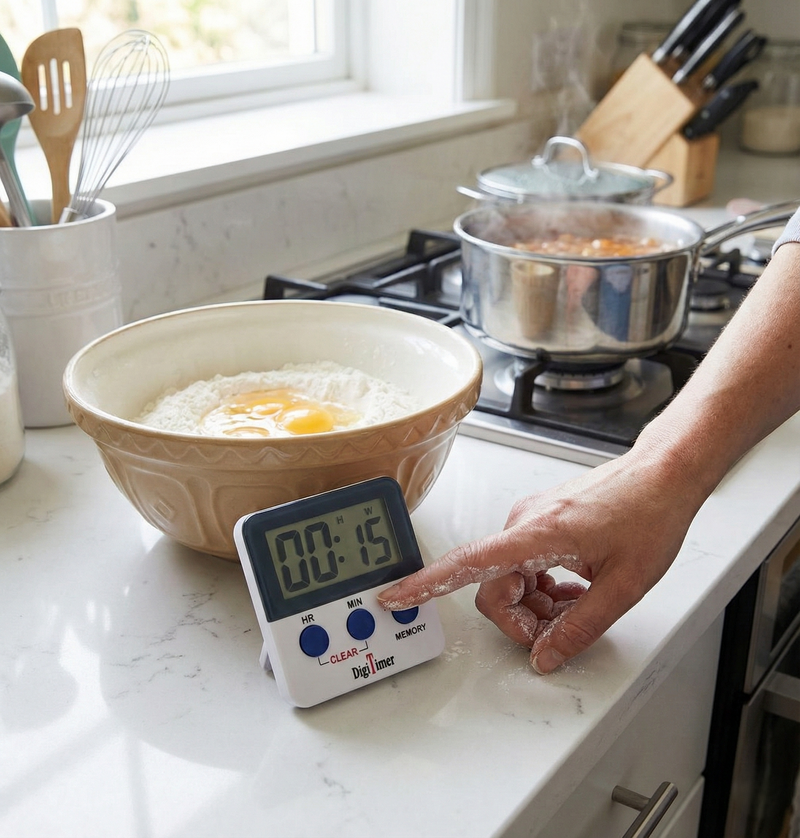 Digital Kitchen Timer with Alarm & Magnetic Stand