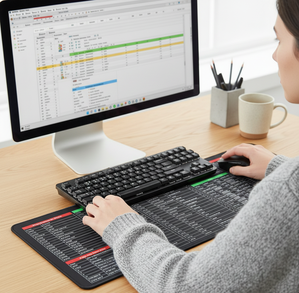Shortcut Keyboard Mat Mouse Pad
