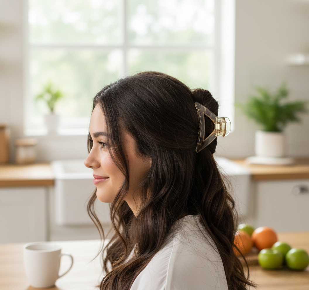 Triangle Plastic Hair Claw Clips