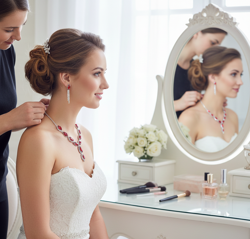 Wedding Jewelry Set - Necklace & Earrings