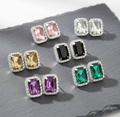 Interchangeable Diamond Triangle Earrings
