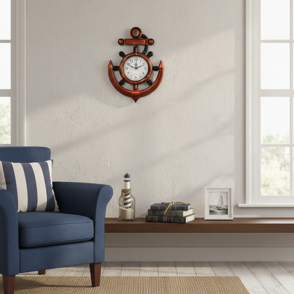Anchor Wall Clock Wukusy