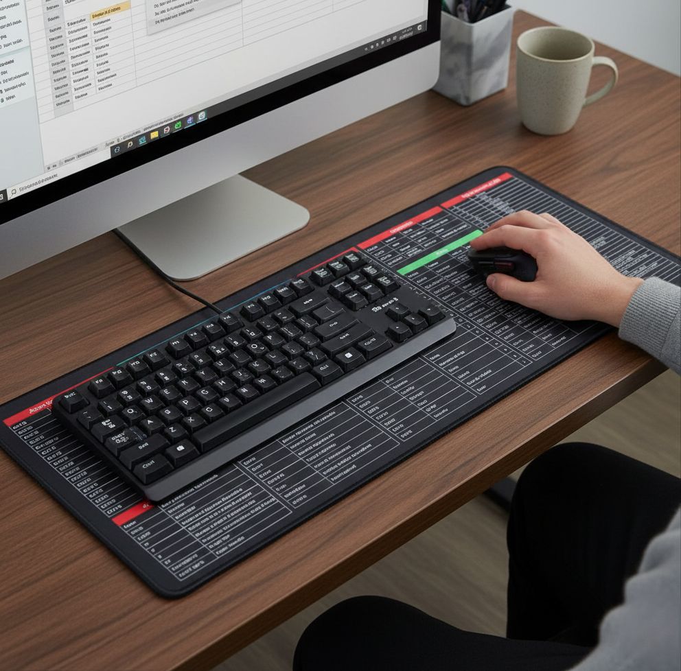 Shortcut Keyboard Mat Mouse Pad