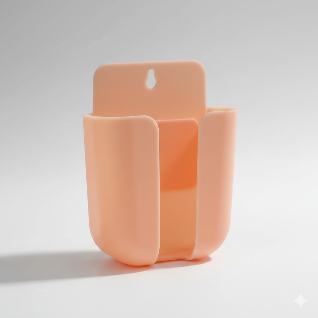 Wall-Mounted Phone Stand & Charger Organizer