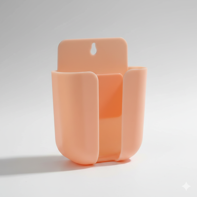 Wall-Mounted Phone Stand & Charger Organizer