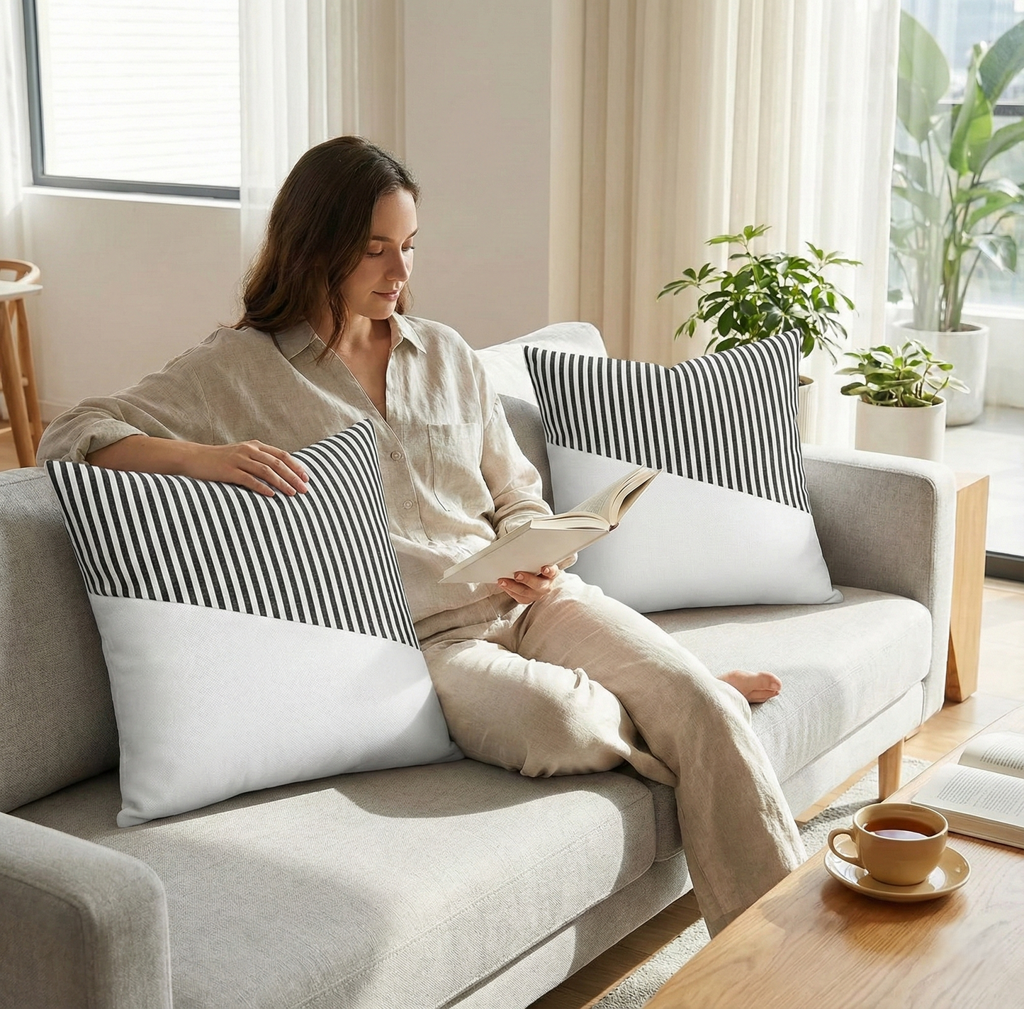 Decorative Pillow Cotton Cushion Covers (1 Pair) Wukusy