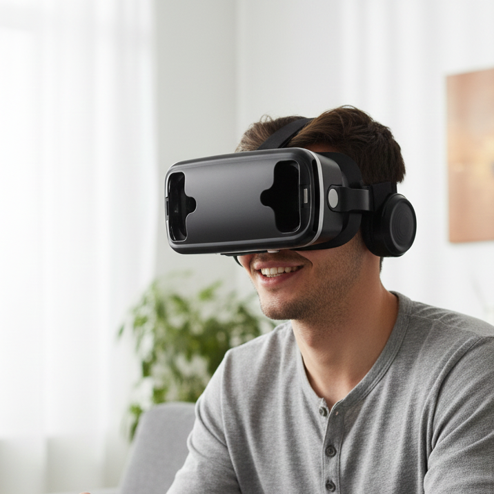 3D HD VR Glasses - Virtual Reality Headset with Headphones