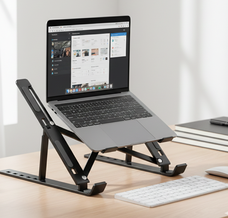 Adjustable Laptop Stand with Foldable Legs
