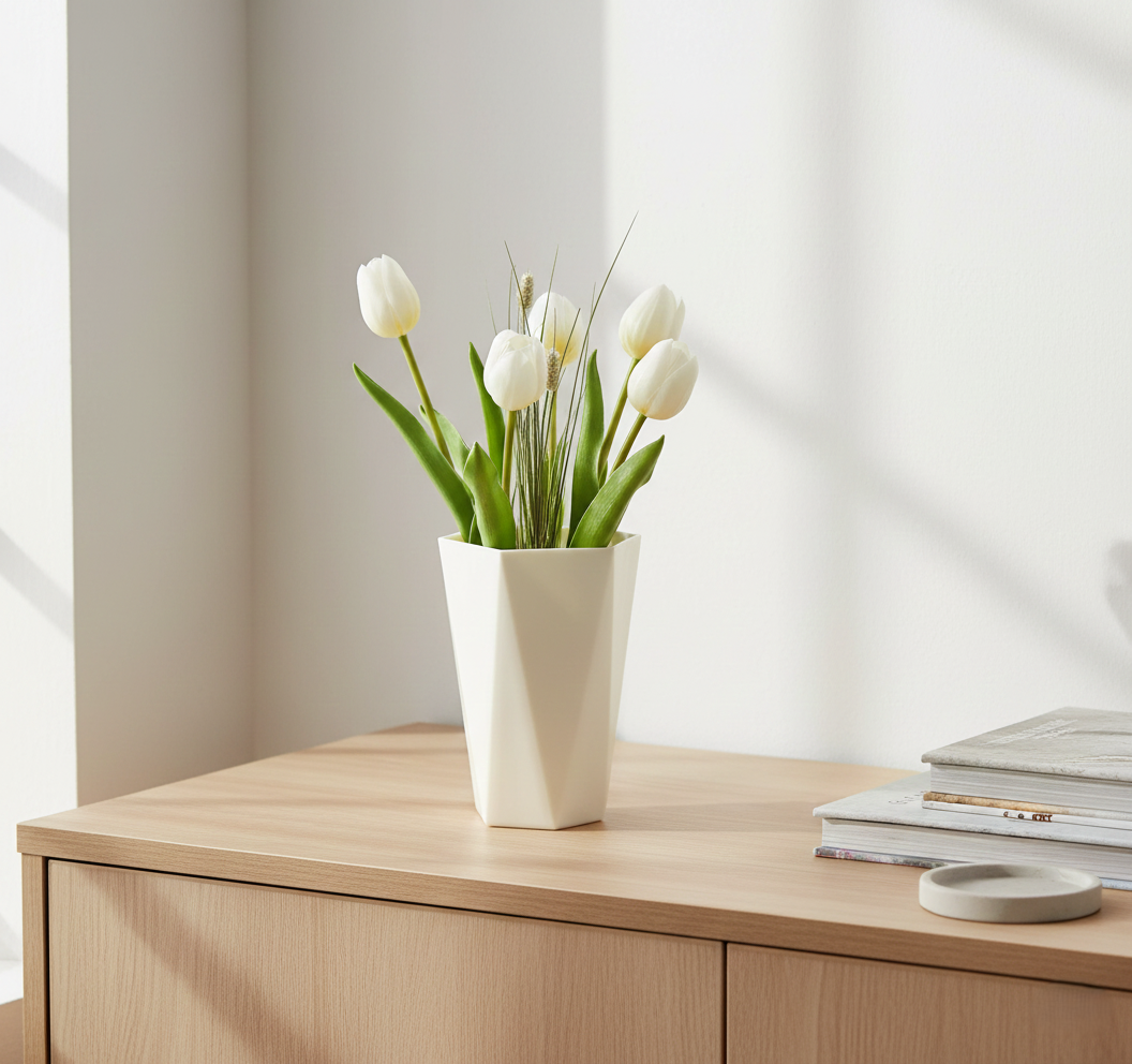 Modern Geometric Plastic Flower Vase
