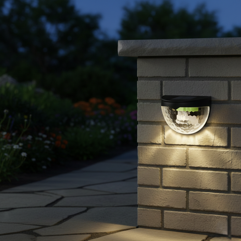 6-LED Solar Wall Lights with Honeycomb Shade