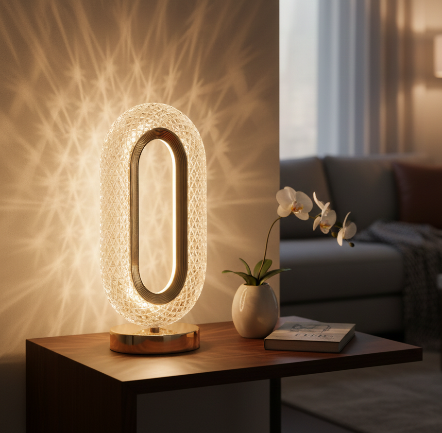 Touch Control Crystal Table Desk Lamp