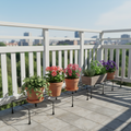 Metal Rectangle Flower Plant Stand For Balcony (6020 Cm,  2 Pc Set)
