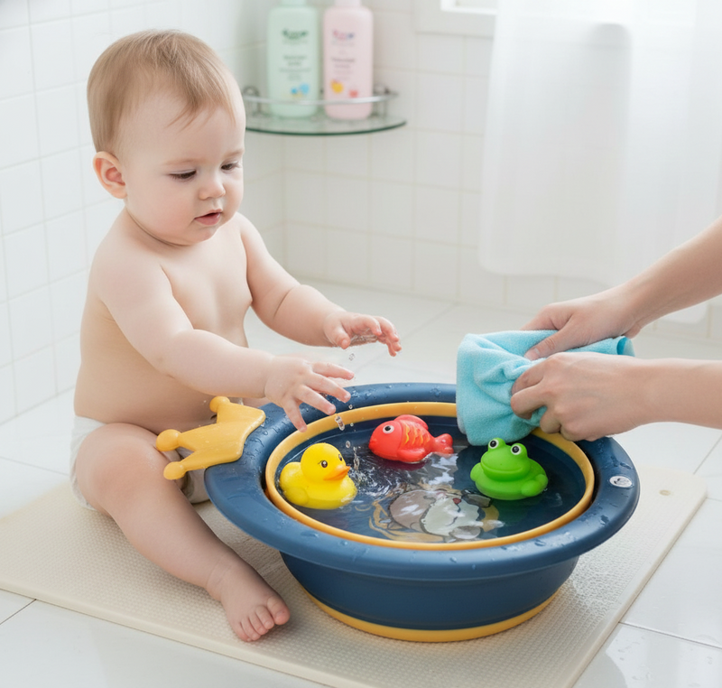 Cartoon Baby Foldable Wash Basin
