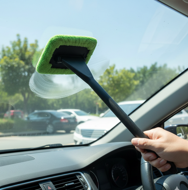 Windshield Clean Car Glass Cleaner Wiper With Microfiber Cloth (38 cm Long)