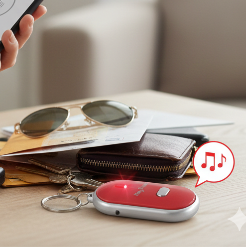 Key Finder Anti Key Lost Key Chain Whistle Induction (1 Pc)