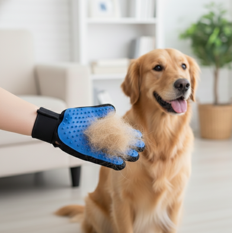 True Touch Deshedding Glove for Dogs & Cats