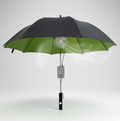 Sun umbrella with inside power fan