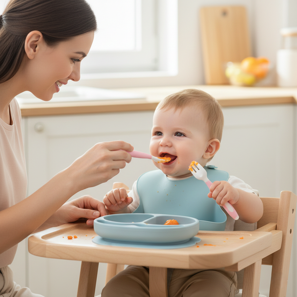 Silicone Bendable Baby Spoon & Fork Set