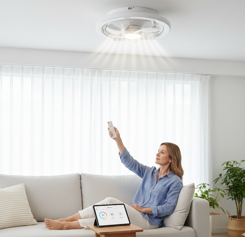 360Â° Rotation Smart Ceiling Fan with LED Light