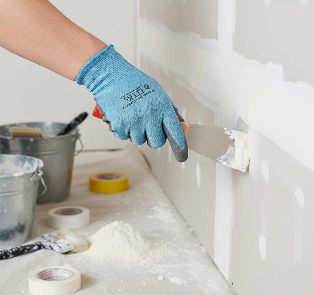 Putty Knife Set Rubber Handle for Drywall, Patching & Painting