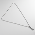 Plain Stick Shape Stainless Steel Locket with Chain