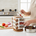 Ganesh 12-jar Revolving Spice Rack Masala Box