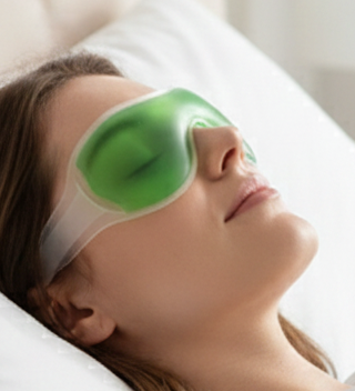 Cold Eye Mask With Stick-on Straps