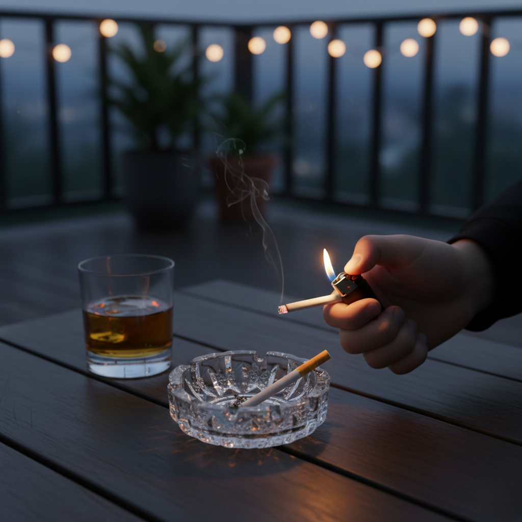 Glass Crystal Cigar Ashtray