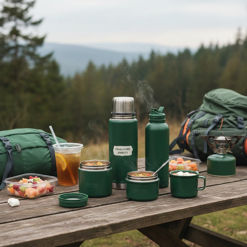 Green Vacuum Flask Set Wukusy