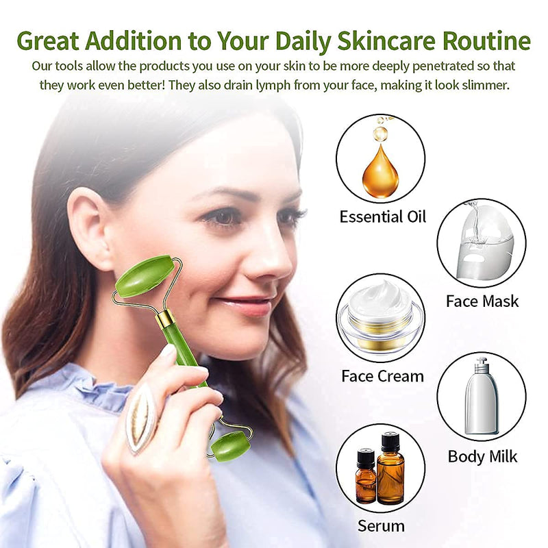Gua Sha & Jade Roller Set - BuyItOnline