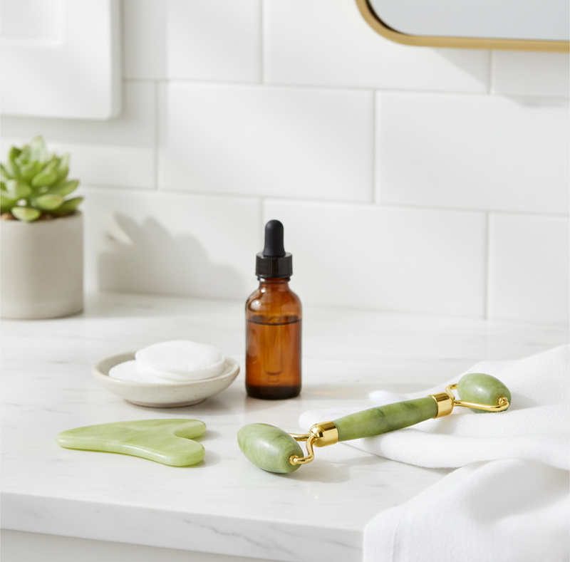 Gua Sha & Jade Roller Set