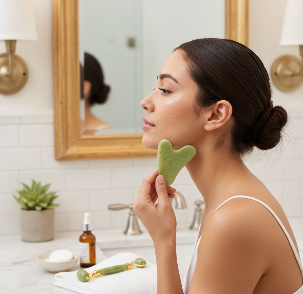 Gua Sha & Jade Roller Set