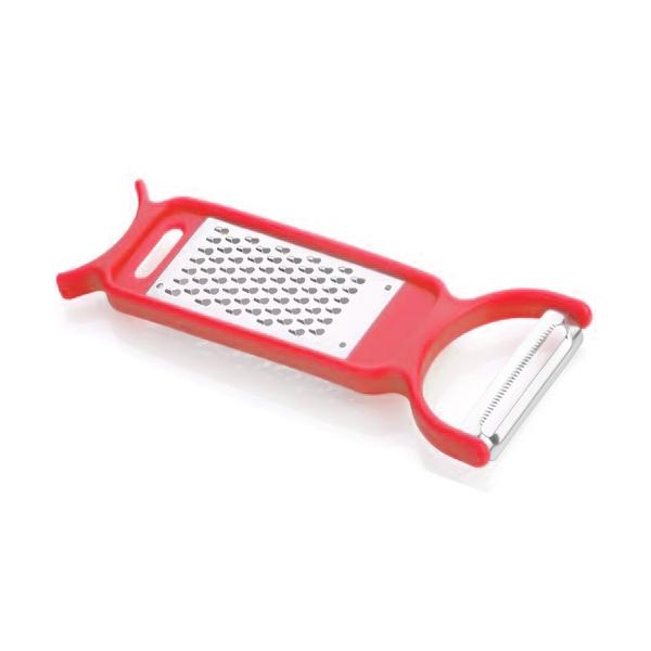 Kitchen 3-in-1 Multi-Purpose Vegetable Peeler, Grater, and Cutter for Food Preparation.