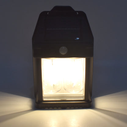 18W Solar Wall Light with Double Lamps & Motion Sensor