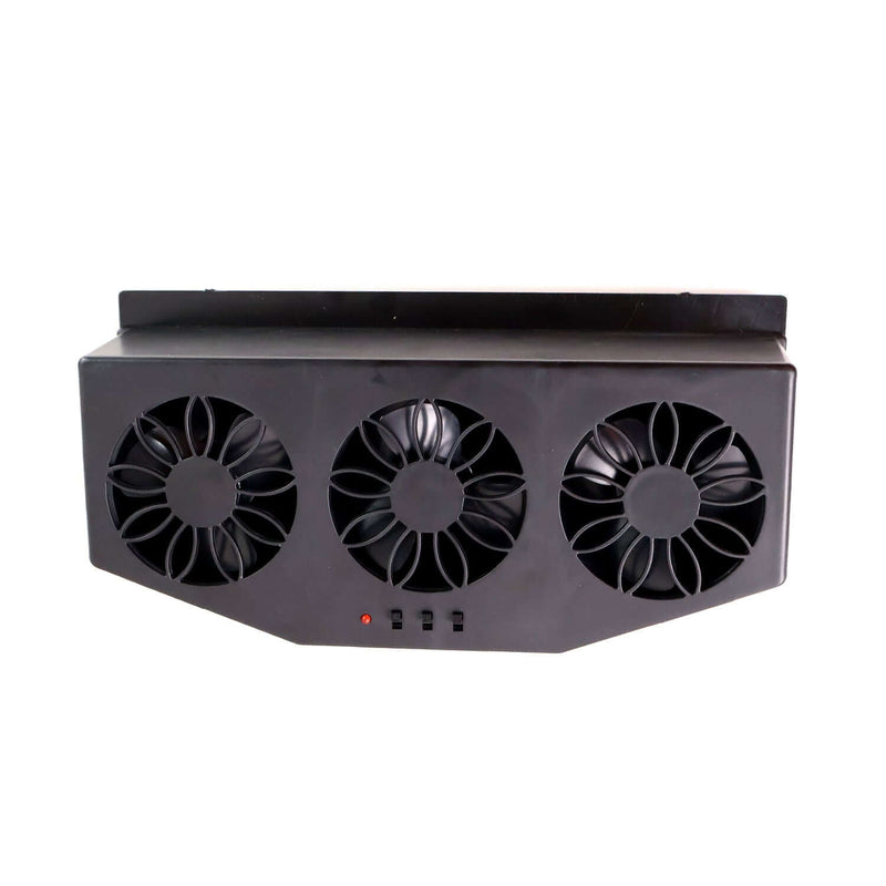 Triple Fan Solar Powered Car Exhaust Ventilation System Wukusy