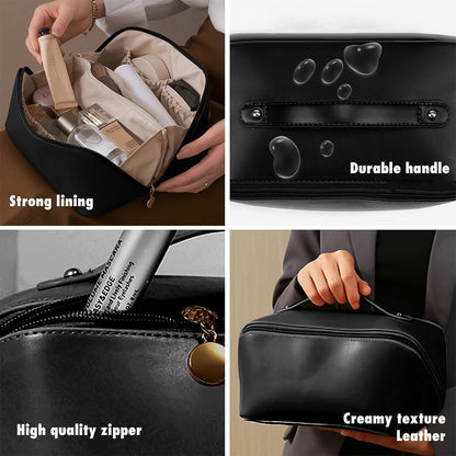Premium Travel Makeup  Toiletry Organizer Pouch With Zipper  Handle(1 Pc) Wukusy