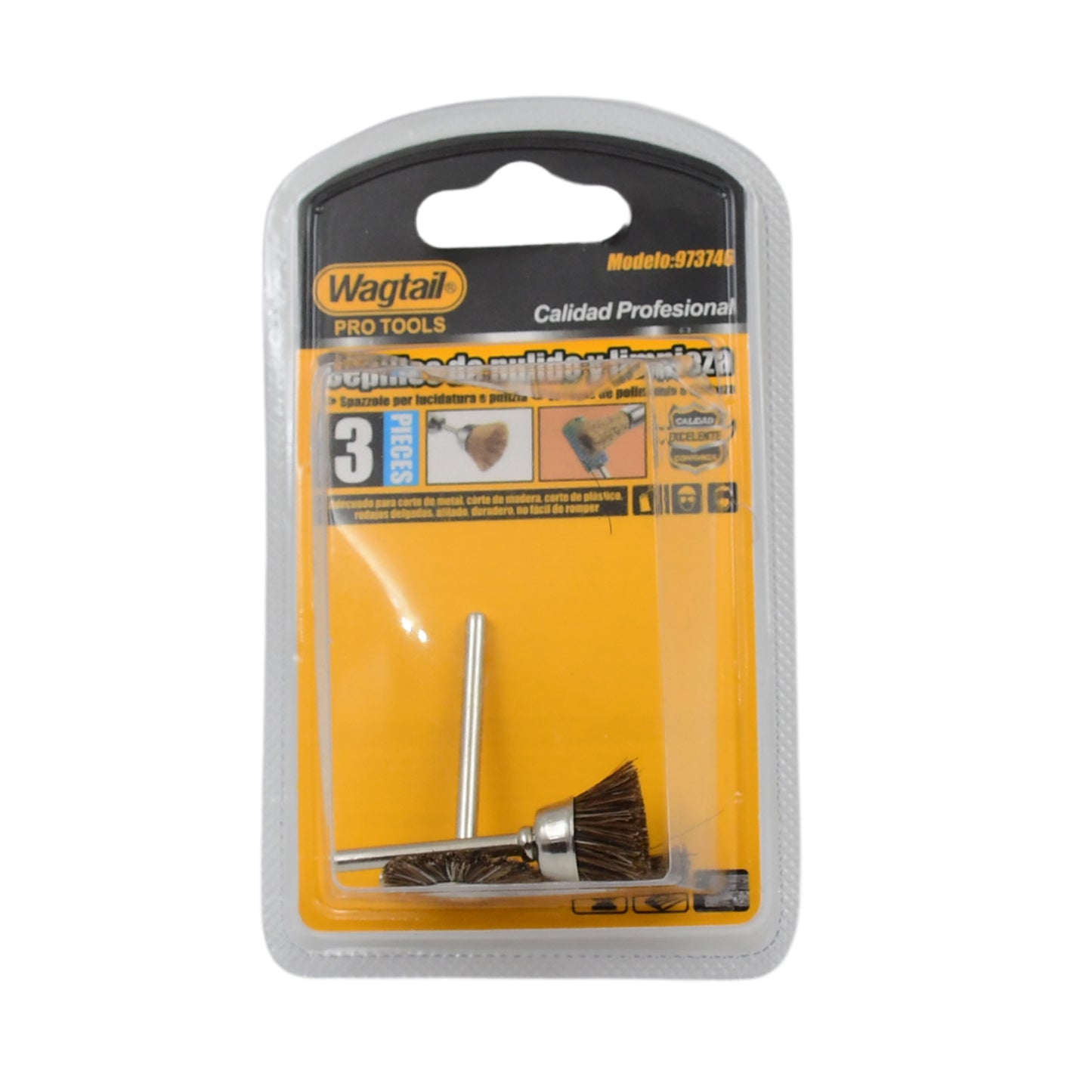 3-Piece Brass Wire Wheel Set
