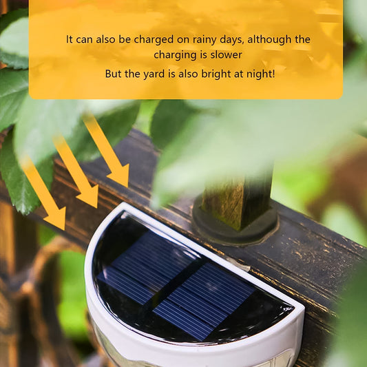 6-LED Solar Wall Lights with Honeycomb Shade