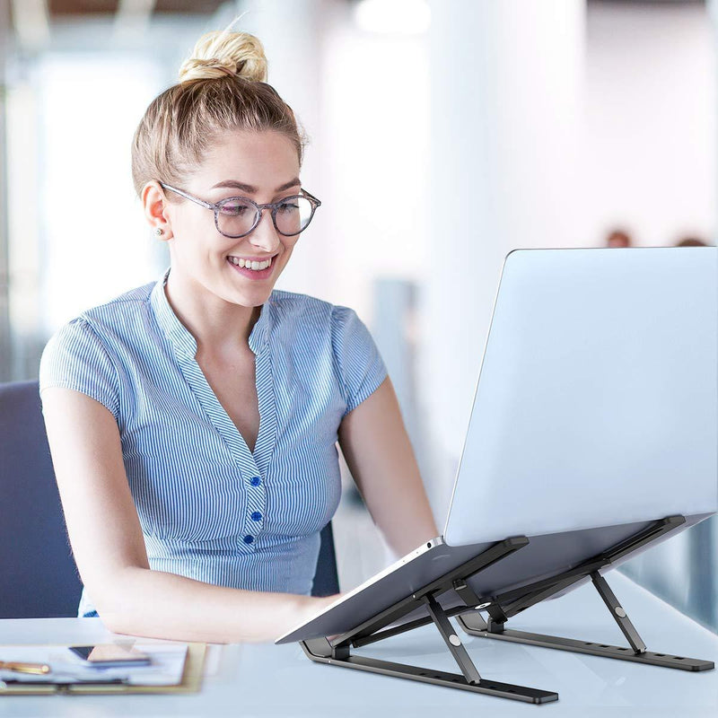 Adjustable Laptop Stand Holder With Built-in Foldable Legs And High Quality Fibre Wukusy